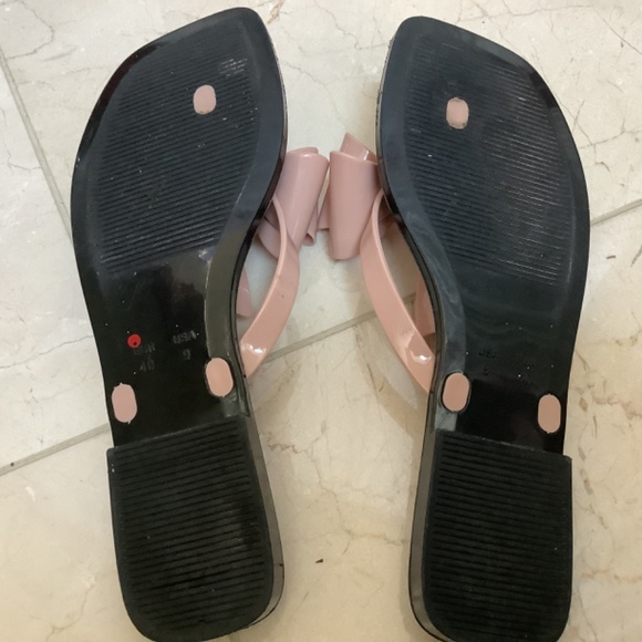 Women's Jeffrey Campbell Sugary Flip Flop Sandals Pink Bow SIze 9 - Picture 7 of 9